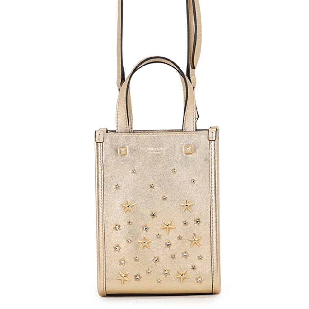 Jimmy Choo handbag N S Mini Tote Star Calf Leather Rhinestone MININSTOTEAUR J...